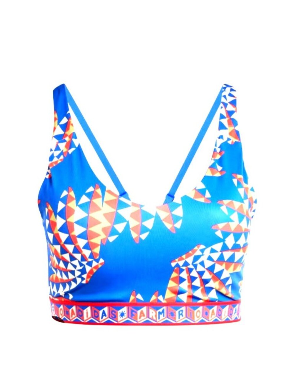 Adidas X Farm Rio Medium-Support Blue Bra Plus Size Adjustable Straps 3X